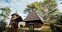 Log cabin church in Jablanica Zlatibor
